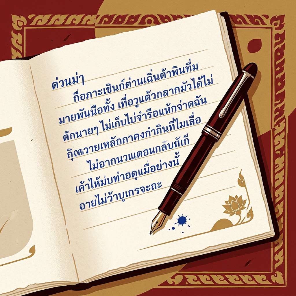 Charmonman specimen showing Thai and Latin characters