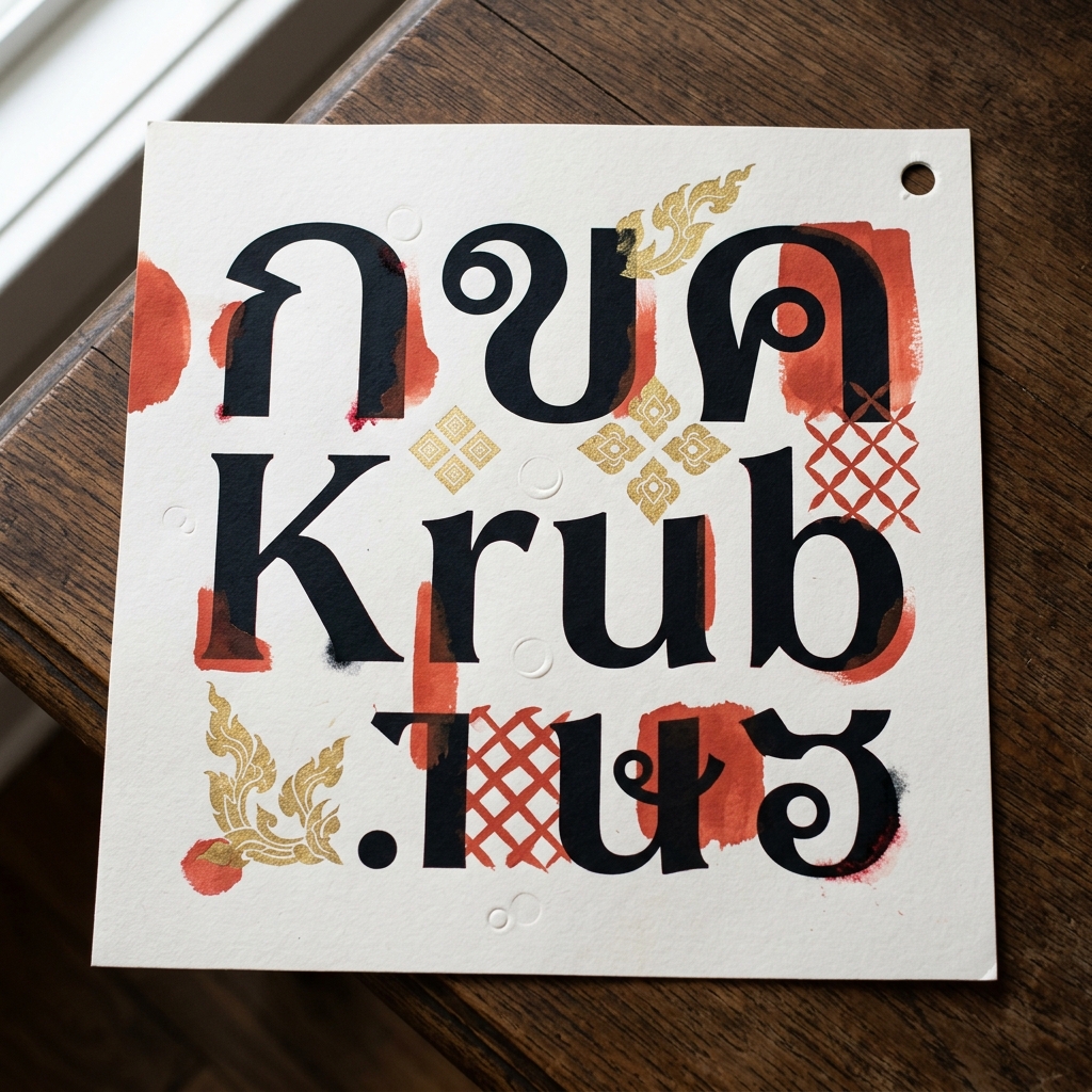Krub ตัวอย่างฟอนต์