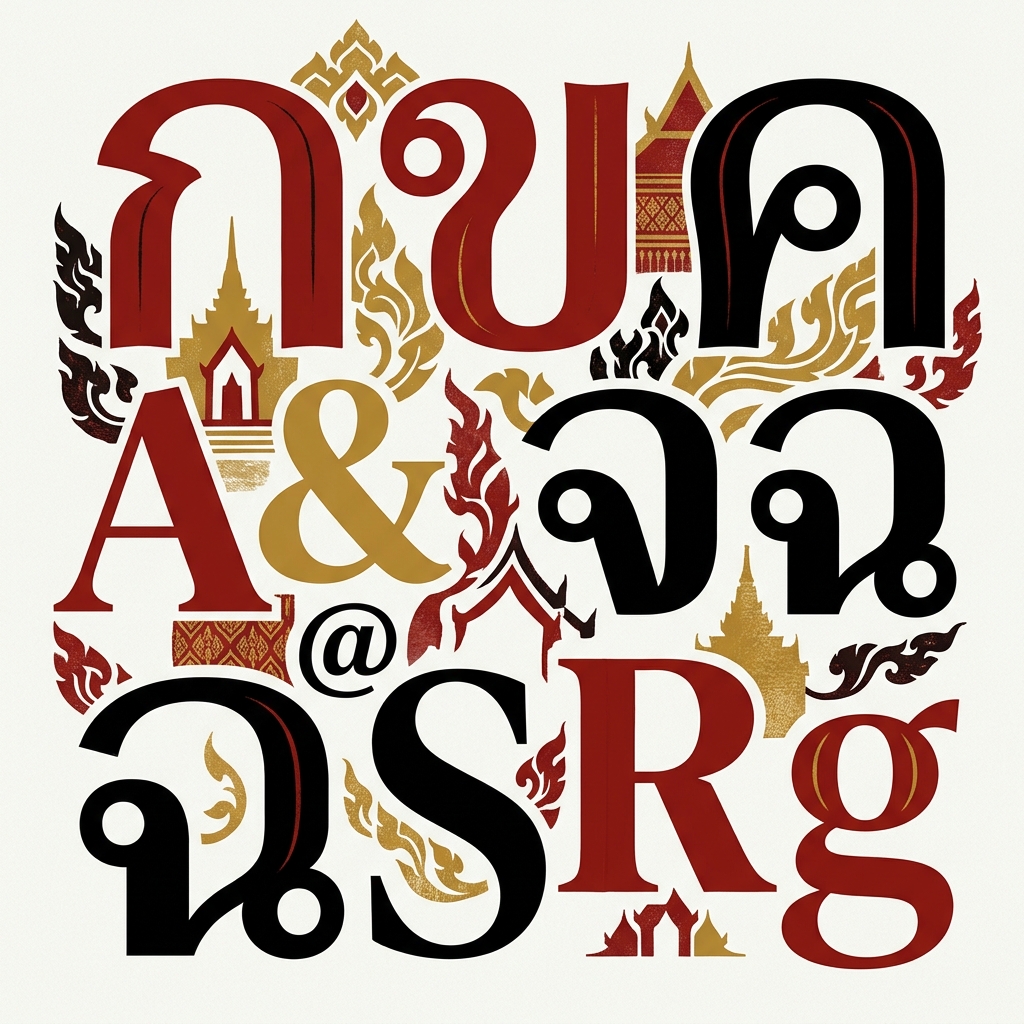 Maitree specimen showing Thai and Latin characters