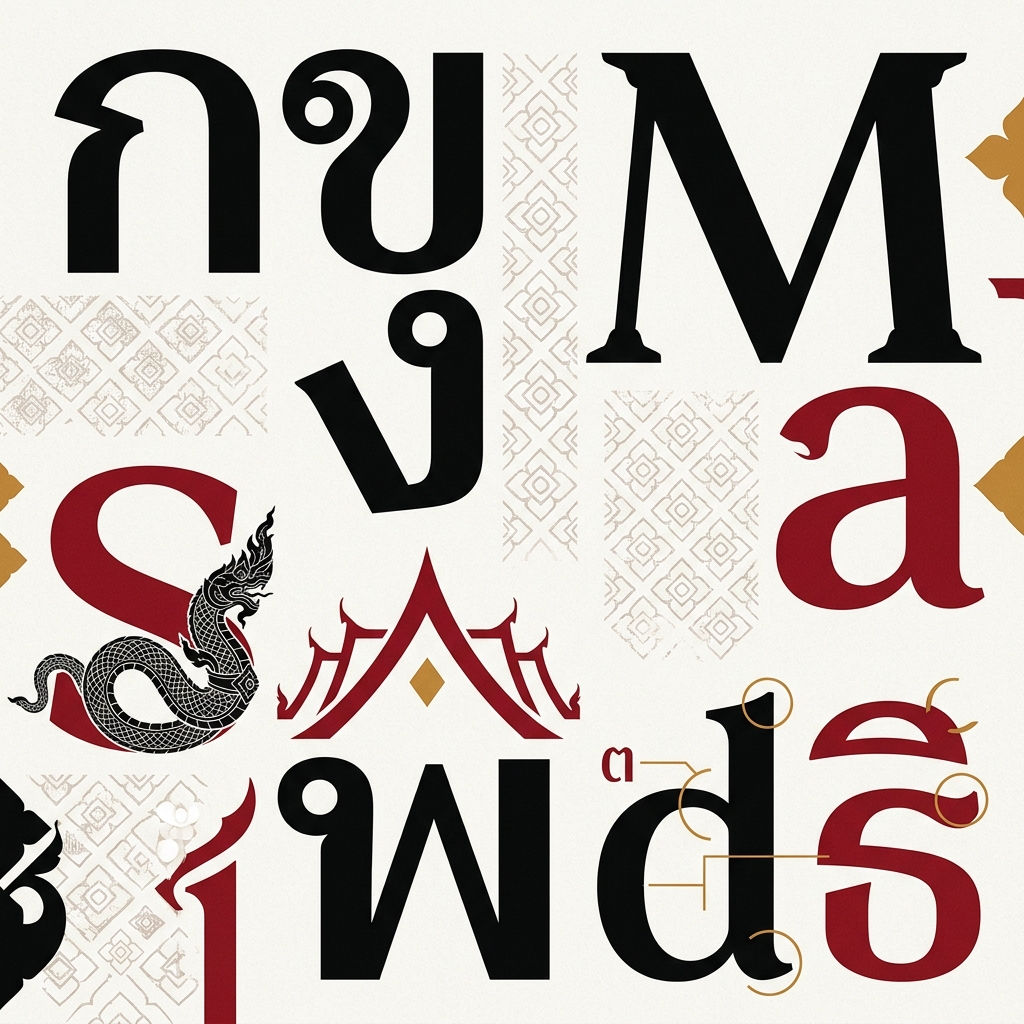 Mali specimen showing Thai and Latin characters