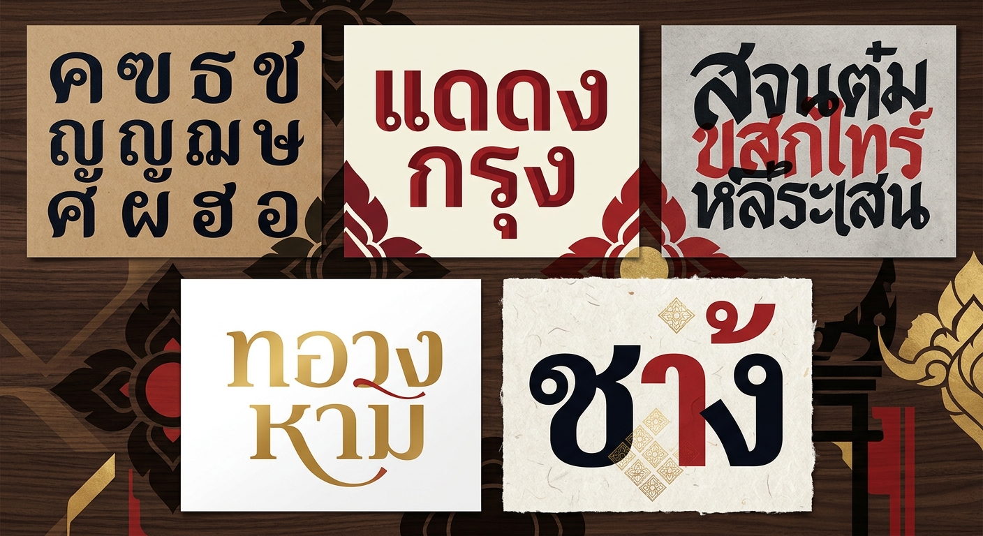 Thai typography gallery