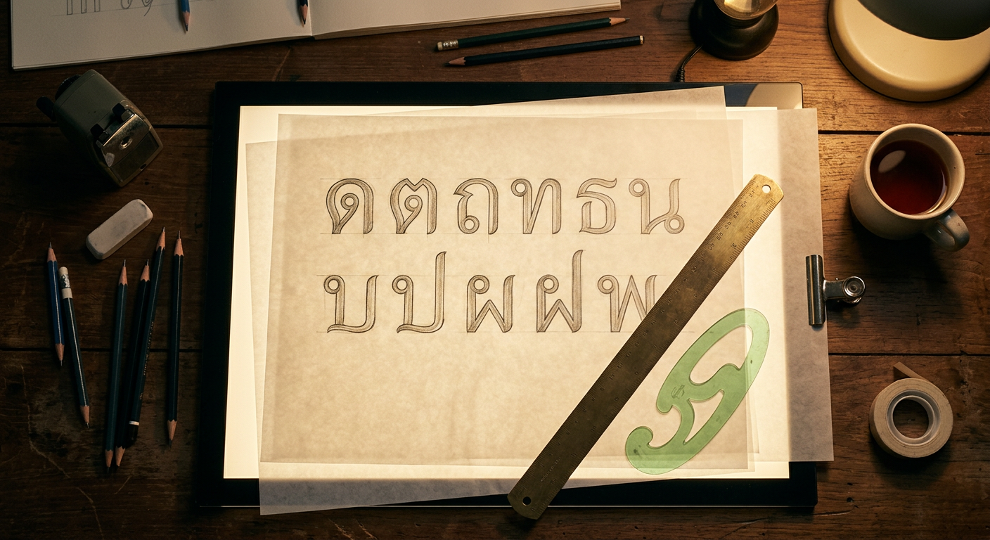 Thai Font Design: Letterform Basics in Illustrator