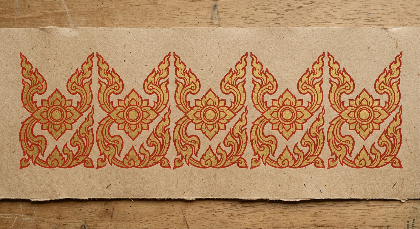 Thai Border Patterns (Lai Krob) Thai ornamental motif